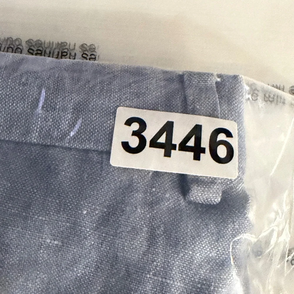 Joseph Abboud 100% Linen Pants Mens 36x32 Light Blue Flat Front Wedding Beach